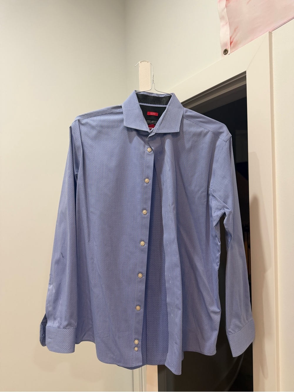 Kenneth Cole Light Blue Microdot Dress Shirt